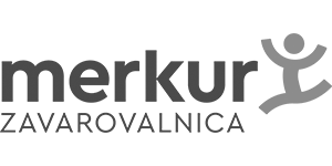 Merkur logo - sivi